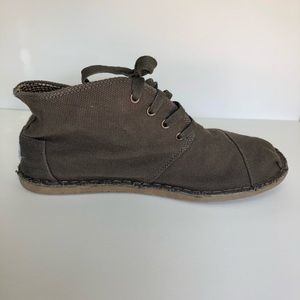 Toms Black Canvas Mens Desert Botas